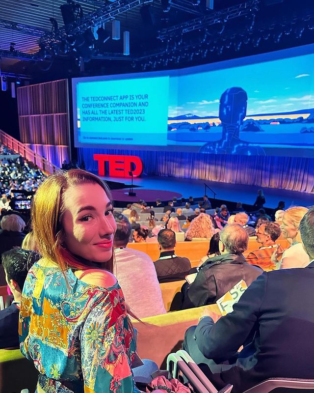 Instagram post by @tech.unicorn for TED. Caption reads: Ready for TED Next in Atlanta next week!🎉I’m so....