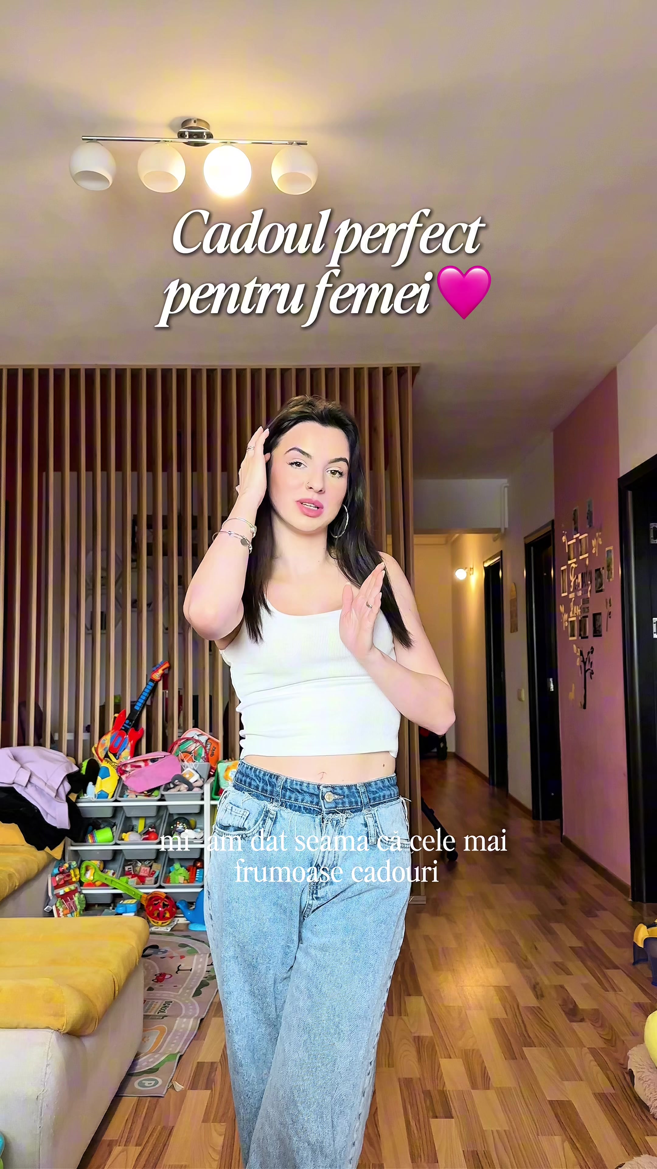 TikTok post by @denisageorgiana.ro for Hairburst. Caption reads: [...] la seturile cadou de la @Hairburst Romania....