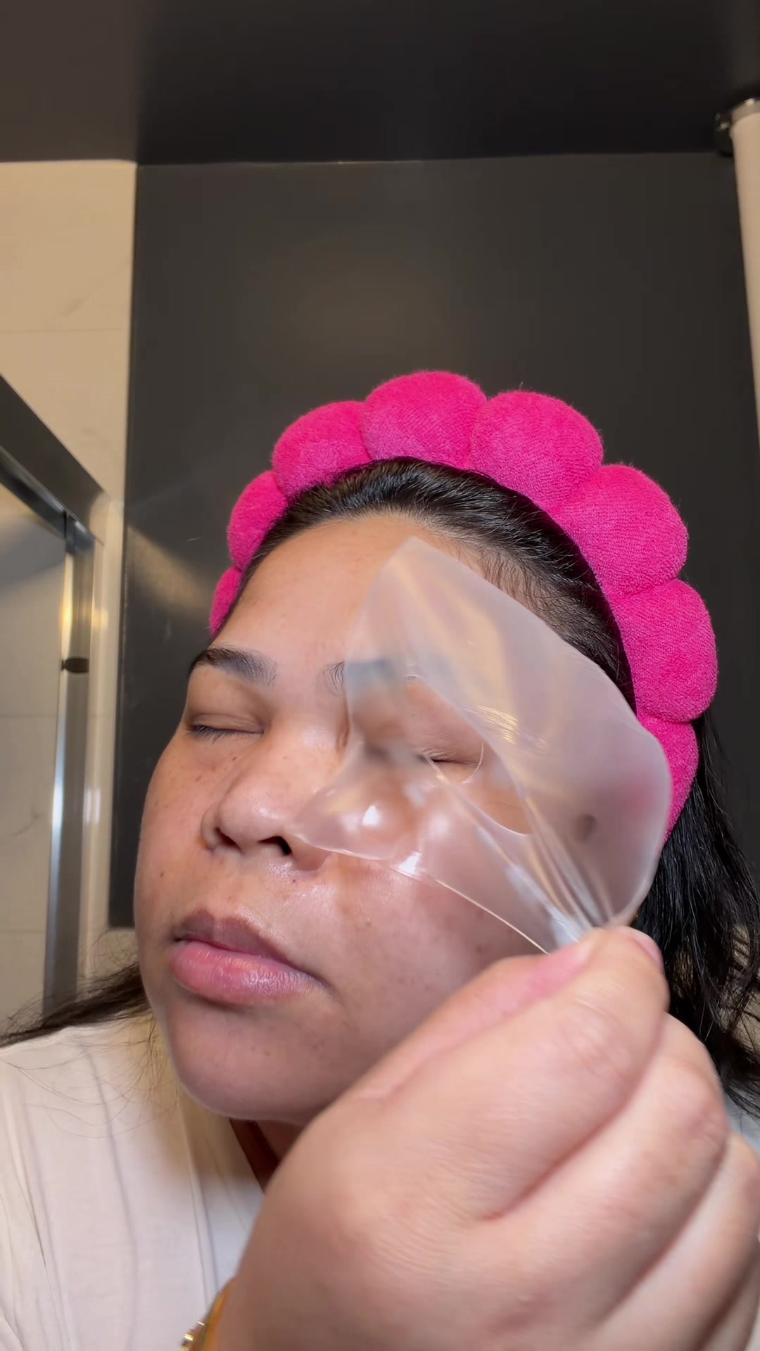 TikTok post by @tefhawks22 for SoloVegan. Caption reads: [...] = glass skin mode ON thank you so much....