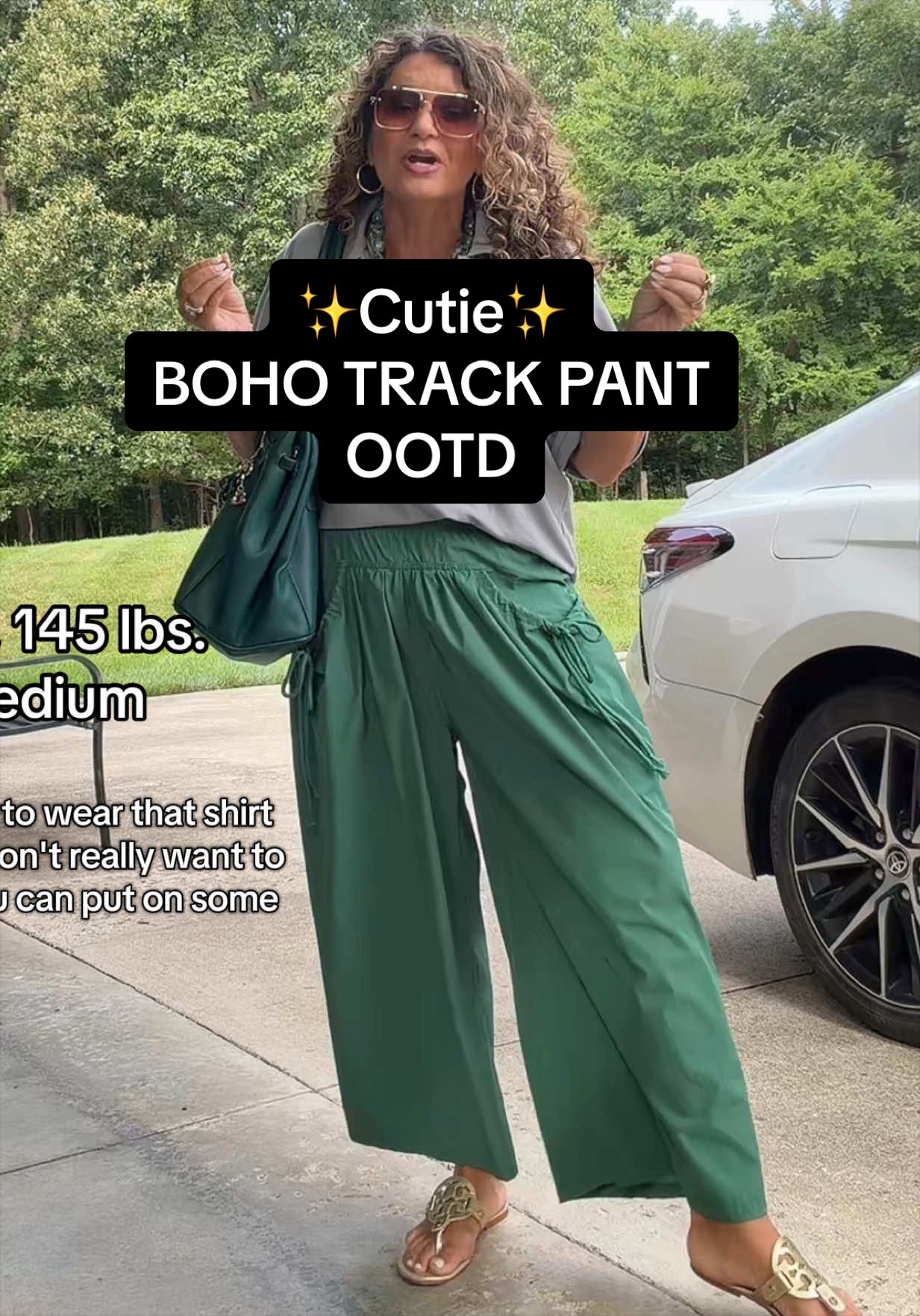 TikTok post by @careyhope1 for Yeokou. Caption reads: [...] #ootd #capripants #teacheroutfit @Yeokou.