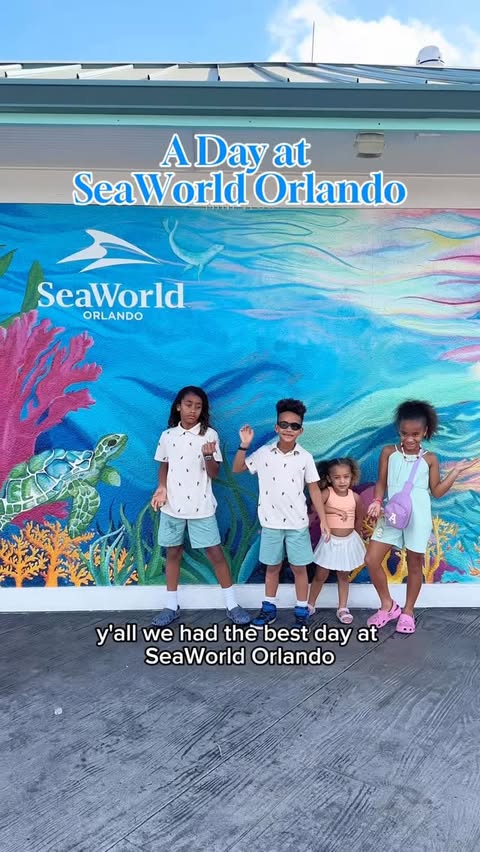 Instagram post by @thebutanfam for SeaWorld. Caption reads: [...] off 2026 with the BEST family day at....