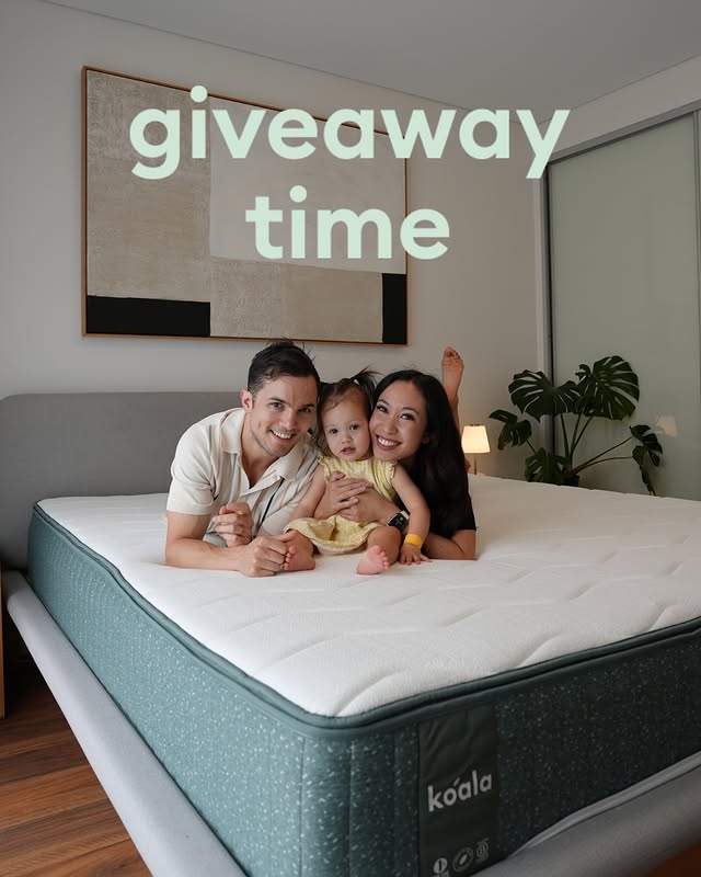Instagram post by @investwithqueenie for Koala. Caption reads: We’re giving away a Koala bedroom bundle!....