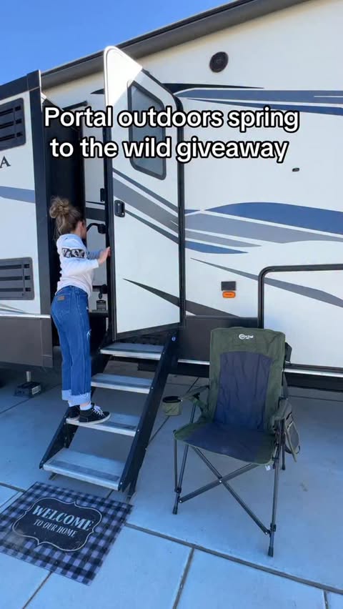 Instagram post by @wondering.wheelss for Portal Outdoors. Caption reads: Portal outdoors spring to the wild giveaway! . .....