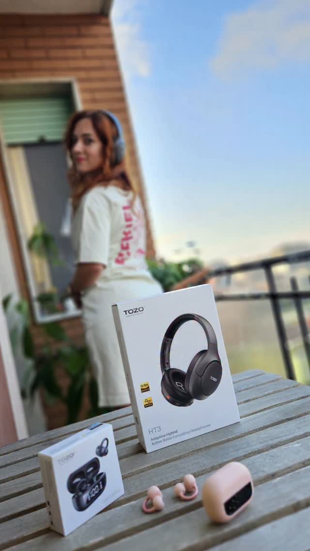 Instagram post by @miss.mrj for TOZOSTORE. Caption reads: [...] @tozo_official HT3 #Headphone ⤵️....
