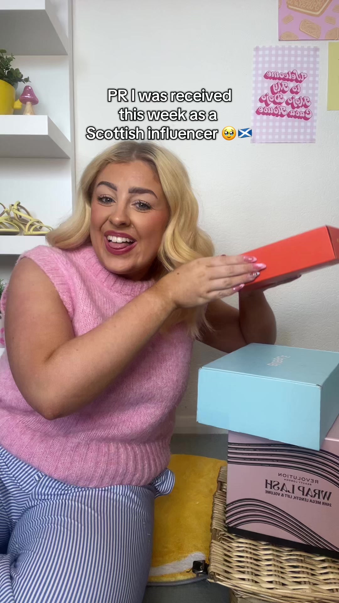 TikTok post by @bbethalexandra for hellobubble.com. Caption reads: PR I RECEIVED THIS WEEK AS A SCOTTISH INFLUENCER....