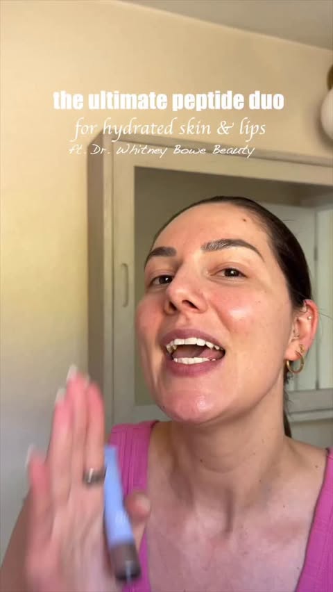 Instagram post by @adaatude for Dr. Whitney Bowe Beauty. Caption reads: [...] peptide duo of your dreams from....