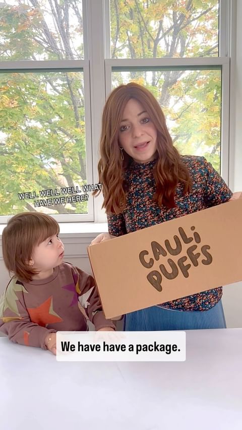 Instagram post by @libbyslinks for CauliPuffs. Caption reads: Ever wondered if there was a snack that was....