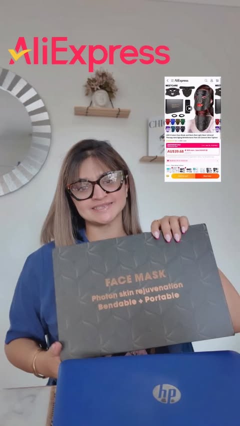 Instagram post by @bhumikablogss for AliExpress. Caption reads: [...] 🔗 Click the link in my bio to join my....
