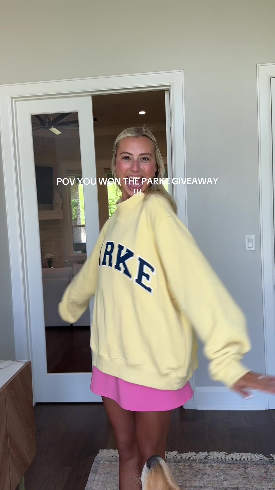 TikTok post by @joneshannahh for Parke. Caption reads: THANK YOU PARKE !!! 💛💛💛  will never be over....