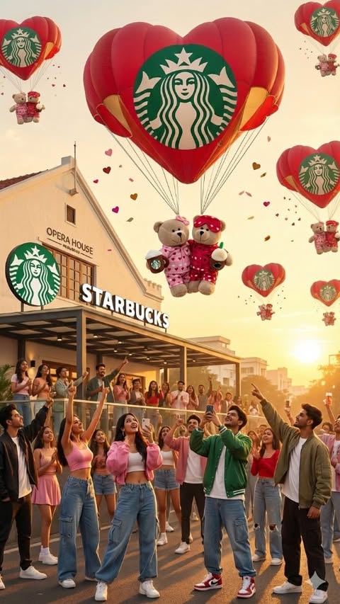 Instagram post by @mr.bengaluru_ for Starbucks. Caption reads: [...] feb 14th for valentines day at any starbucks....
