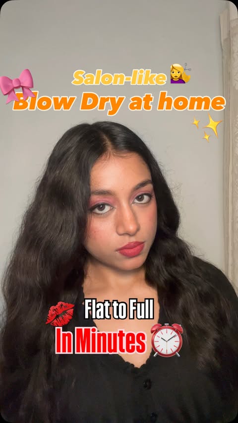 Instagram post by @thesugarrene for Ktein Cosmetics. Caption reads: Flat hair to salon blowout at home in minutes ✨....
