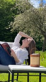 Instagram post by @camille_pidoux for Lancaster. Caption reads: A must have for spring ? This cute basket from....