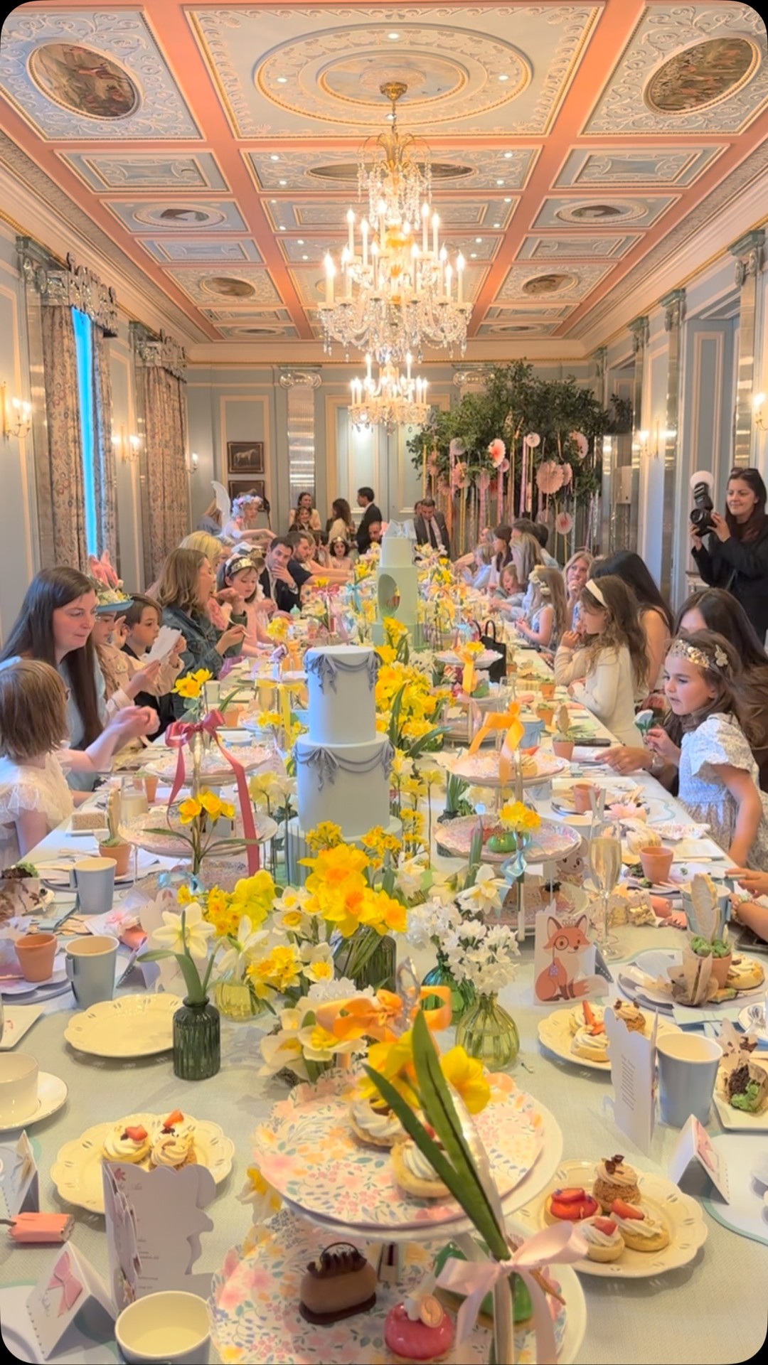 Instagram post by @antoinette_lettieri for Meri Meri. Caption reads: MERI MERI Spring is in the Air Children’s Tea....