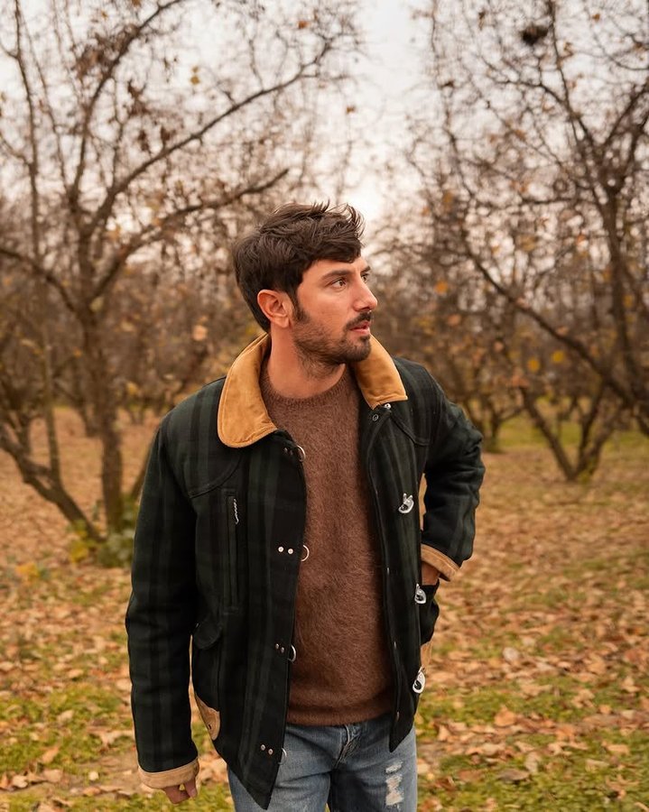 Instagram post by @enrico_costantini for Champagne Ruinart. Caption reads: countryside escape workshop with @ruinart.....