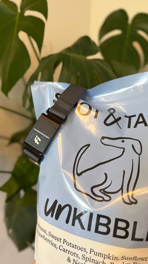 Instagram post by @myboyrudder for Fi. Caption reads: get a FREE @fi.tracking collar + 60% OFF Unkibble....