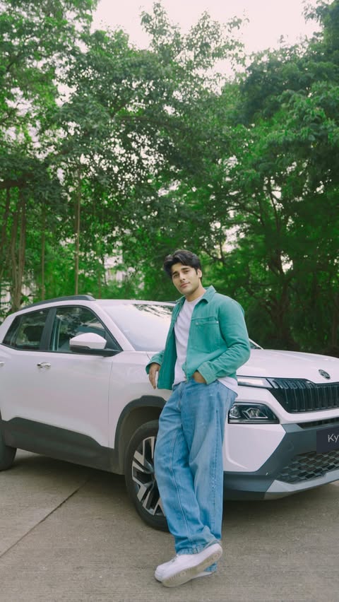 Instagram post by @itusharkhanna for Škoda Auto. Caption reads: Some drives take you home. Some make you want to....