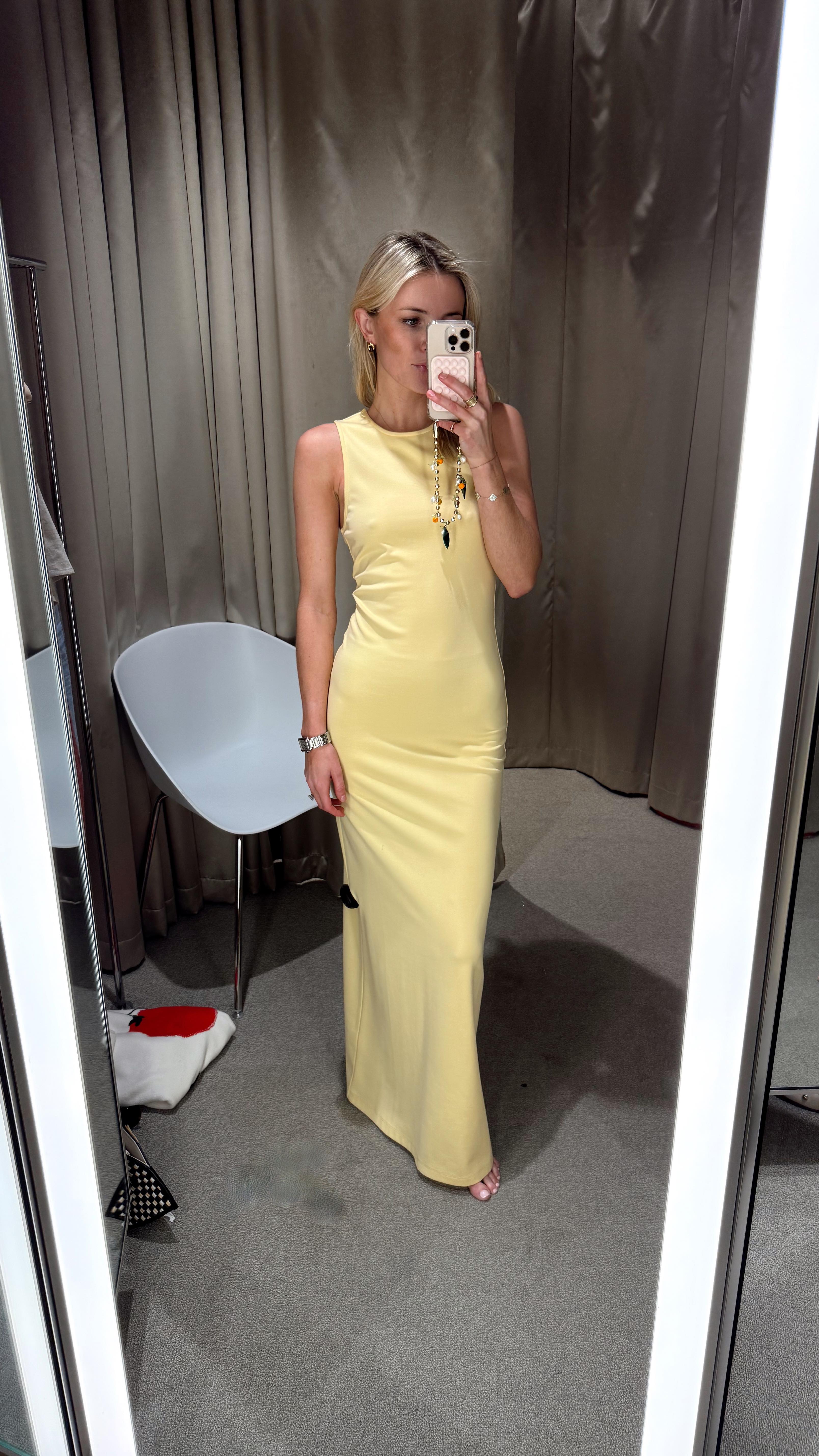 Instagram post by @simkinstyle for Bloomingdales. Caption reads: Went uptown to @bloomingdales to see their “Summer....