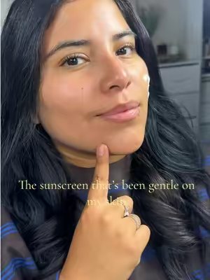 TikTok post by @itzelirl for Cell Fusion X. Caption reads: This sunscreen has been such a lifesaver and has....
