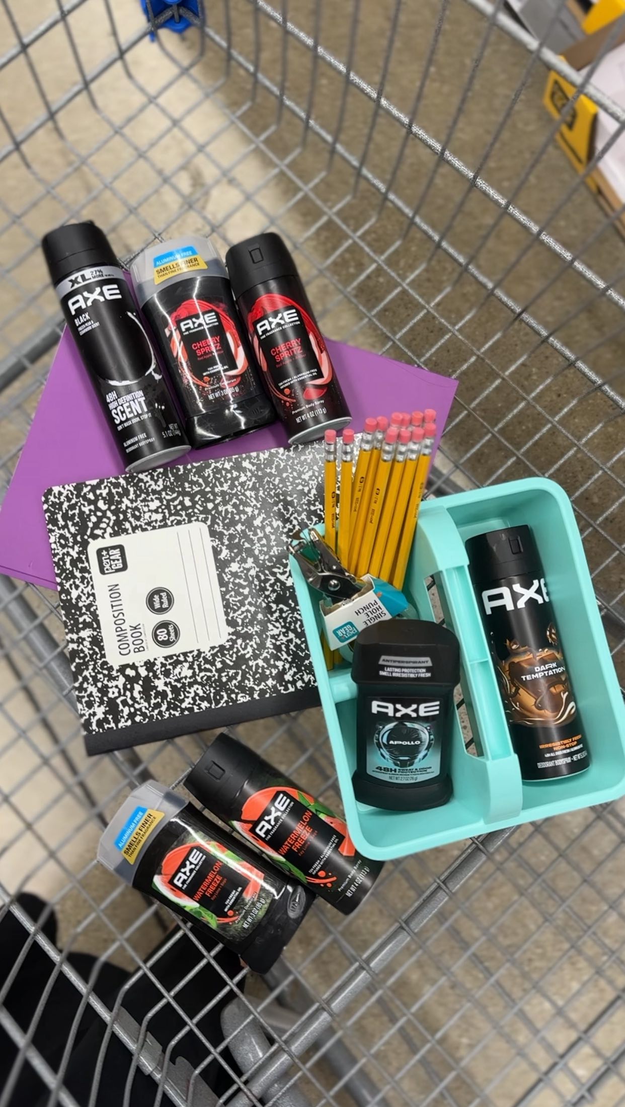 Instagram post by @ohheywalmart for AXE. Caption reads: Fresh school year, fresh scent! Mom’s help your....