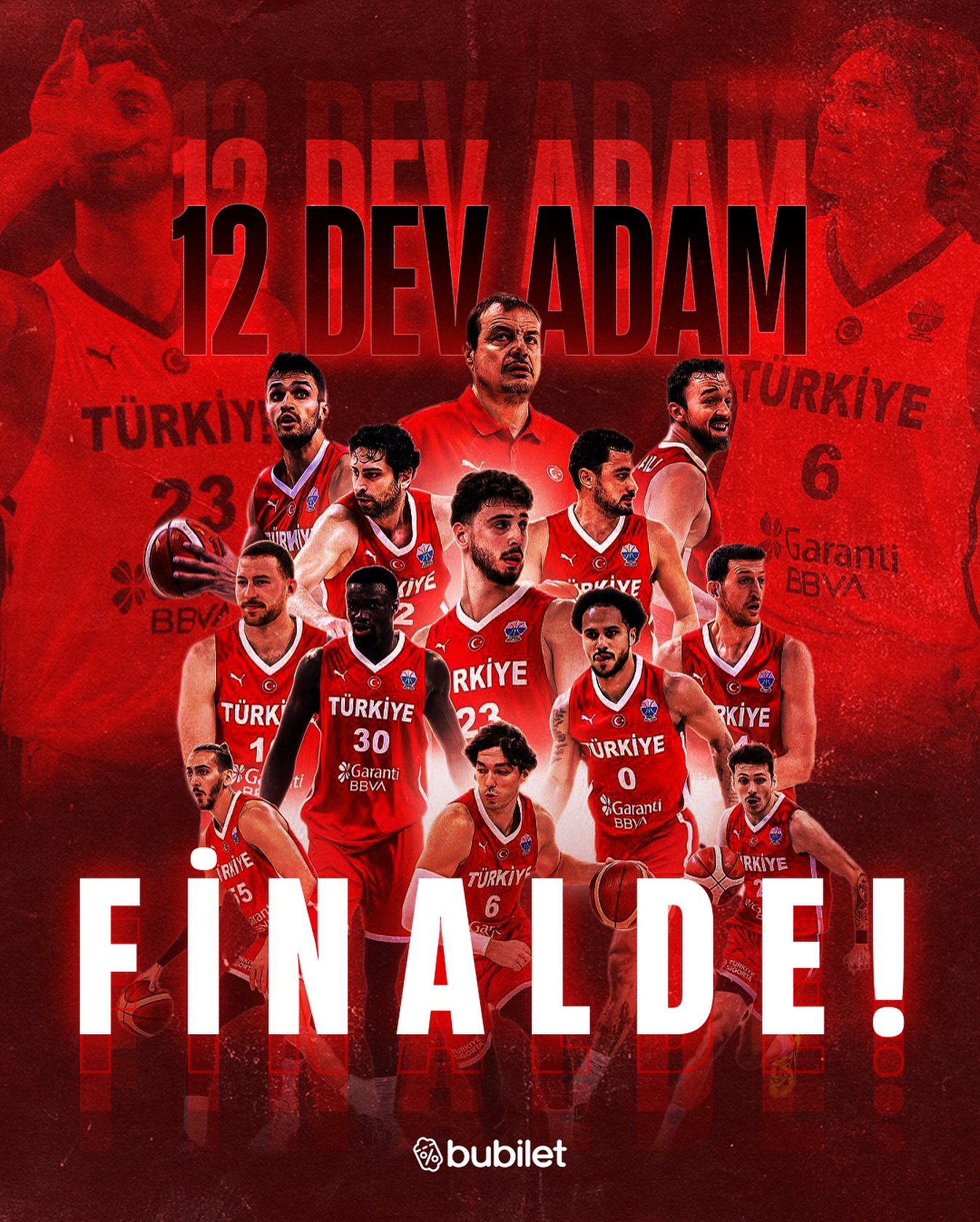 Instagram post by @izmiretkinlik for Bubilet. Caption reads: BİZ GELİYORUZ! 🇹🇷🤍❤️

12 Dev Adam, Avrupa....