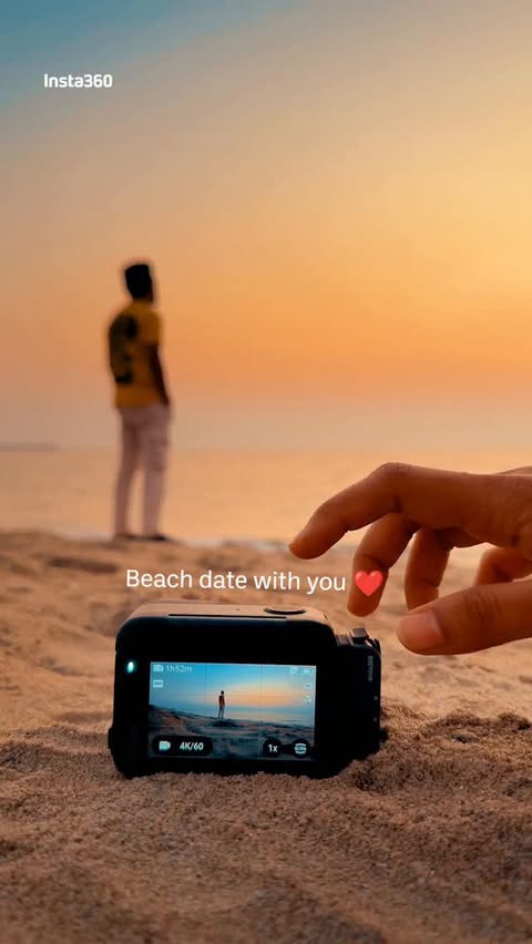 Instagram post by @basith_paykat for Insta360. Caption reads: Send this to your love ❣️ 

@insta360

#Insta360....