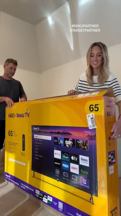 Instagram post by @ashleyandemilyblog for Roku. Caption reads: #AD Comment ROKU and we’ll DM you the links!! 

We....