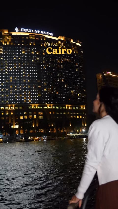 Instagram post by @roamingwithmaria for Four Seasons. Caption reads: Cairo in winter is pure magic! 🇪🇬🏛️

We had an....
