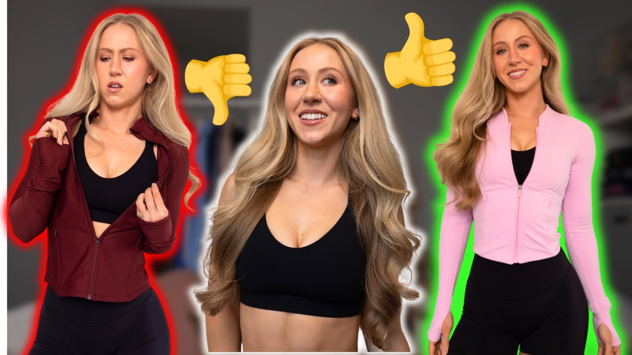 YouTube post by @KathrynMueller for Kamo Fitness. Caption reads: Testing Viral BBL Jackets from $20 to $200!.