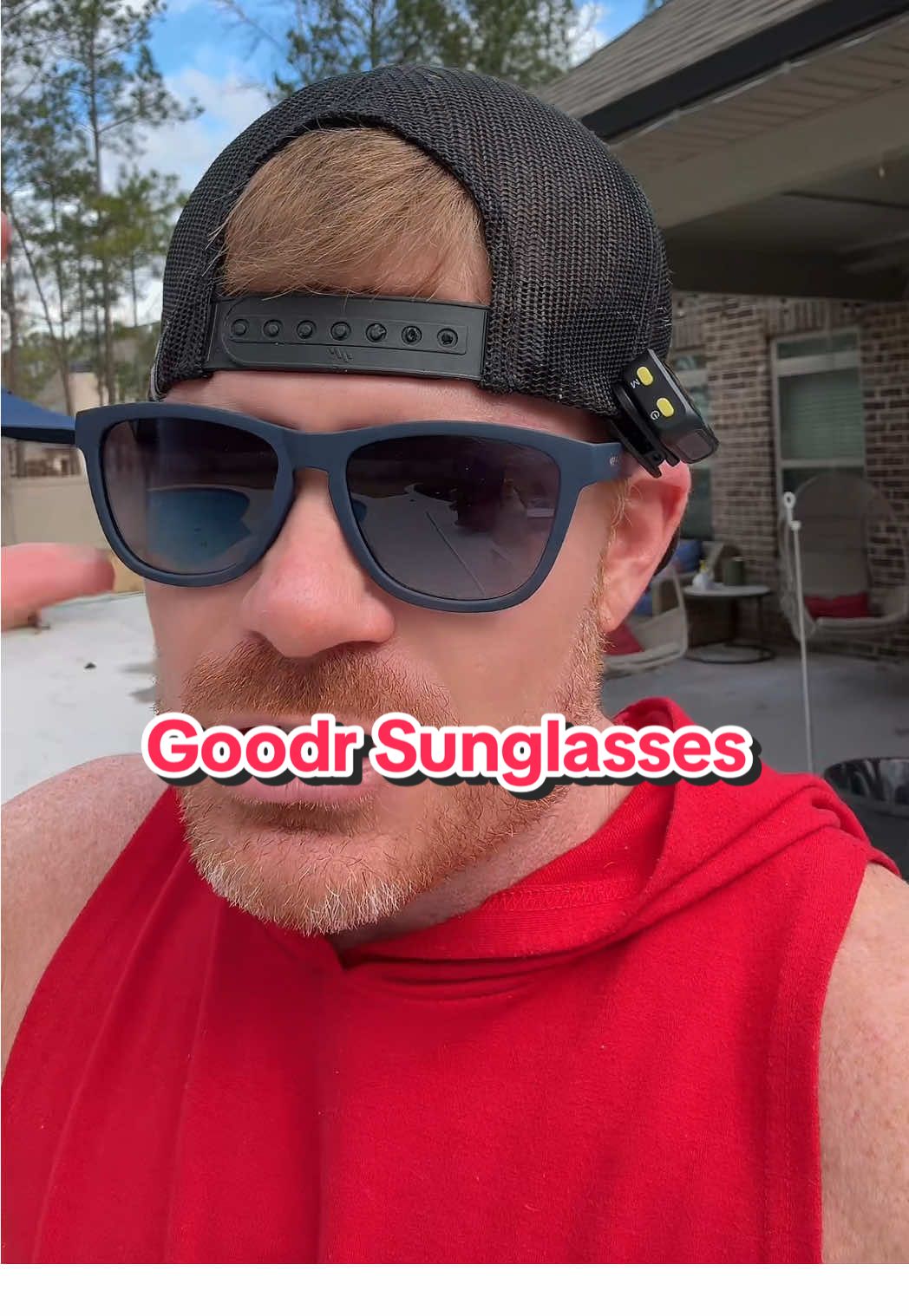 TikTok post by @dustinrwalton for Goodr. Caption reads: @goodr sunglasses are elite for the [...].