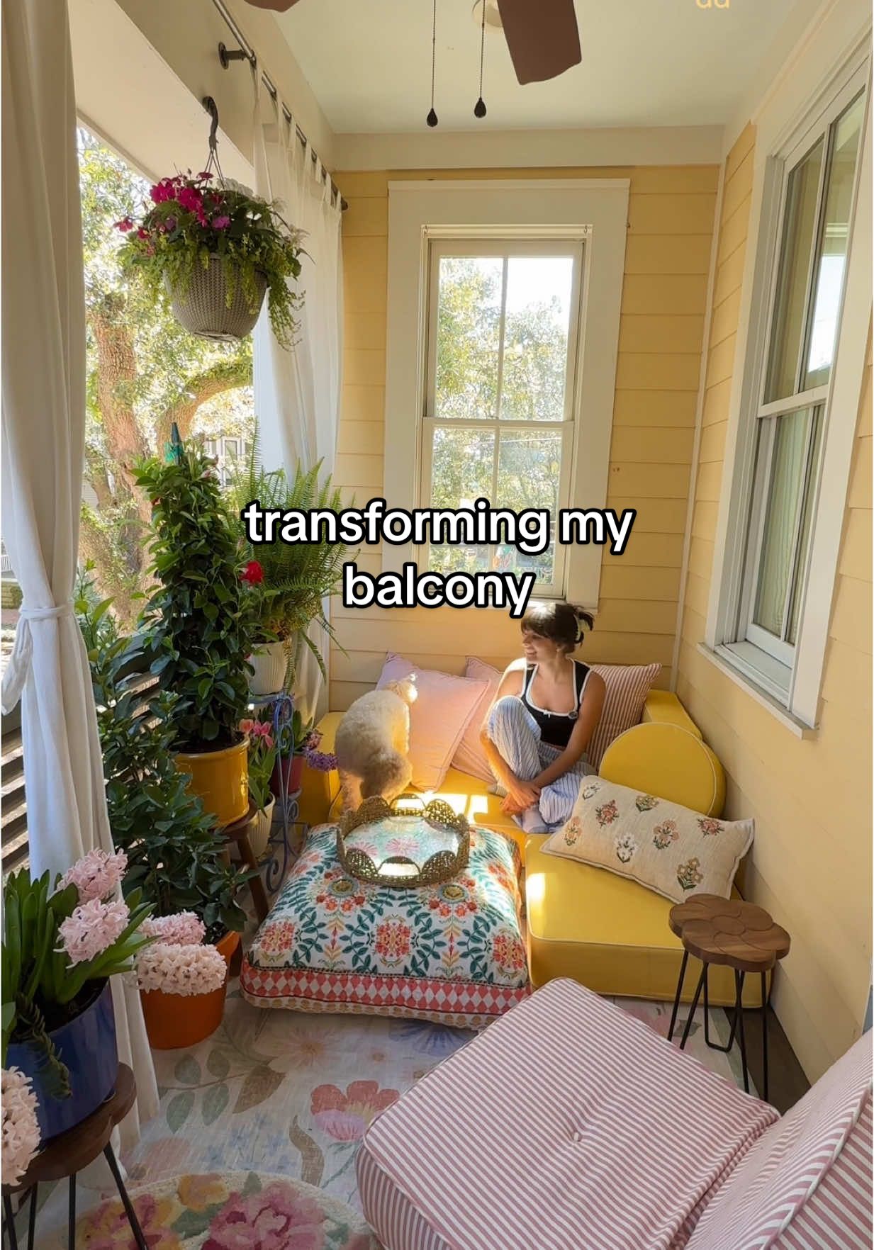TikTok post by @daniklaric for Marshalls. Caption reads: spring has officially arrived on my balcony and....