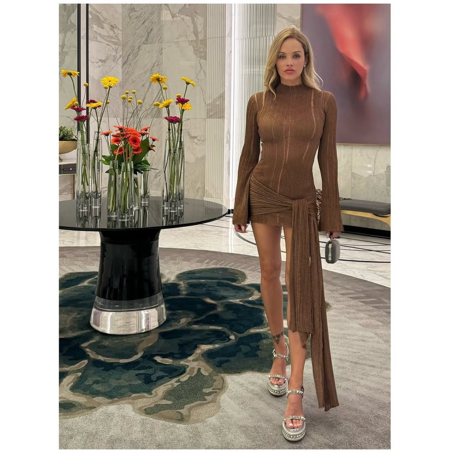 Instagram post by @verinamarcel for Alexander McQueen. Caption reads: [...] #love #puppy #family #friends @ysl....