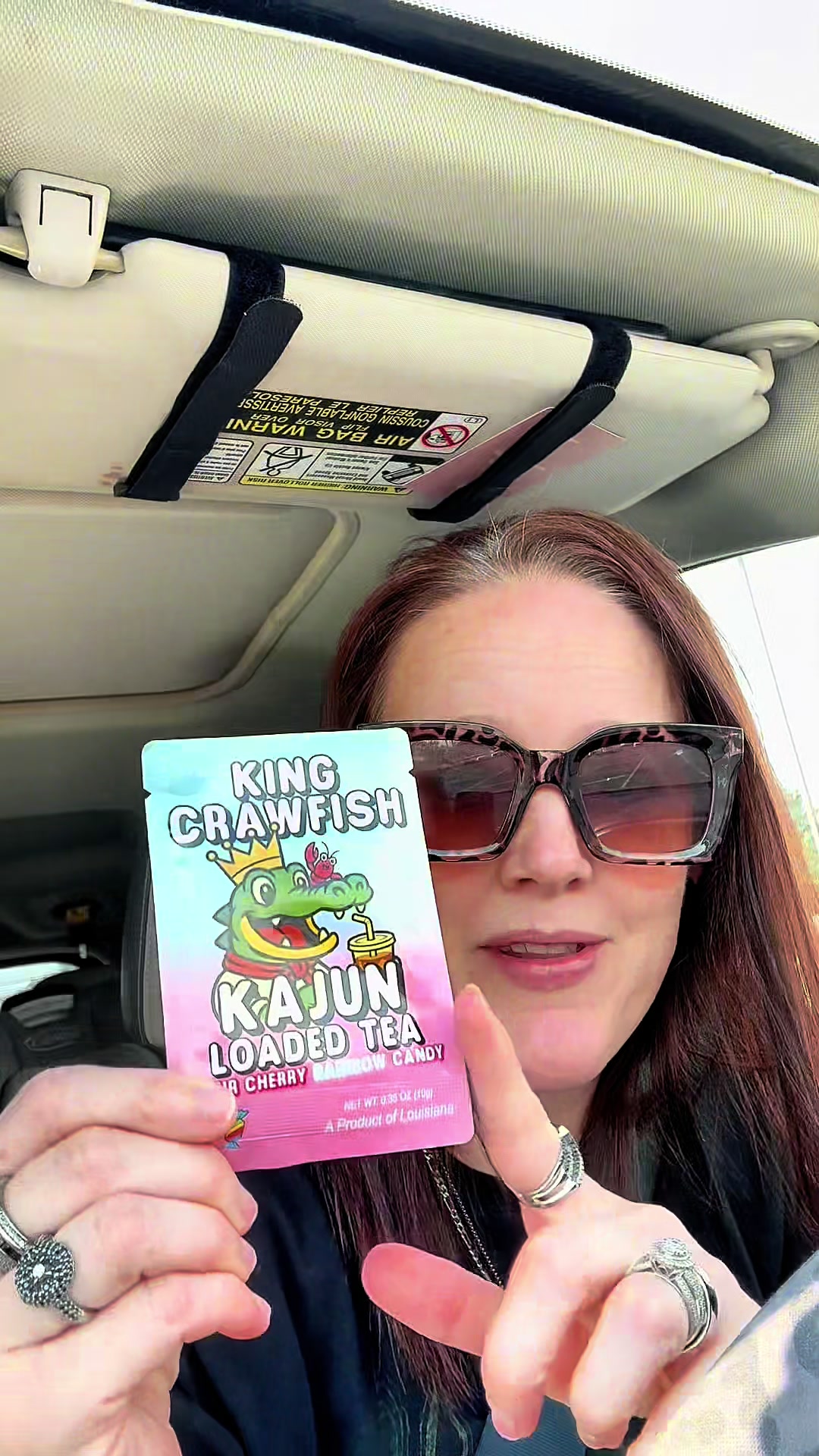 TikTok post by @chelswith2es for Kajun Loaded Tea. Caption reads: Cheers to @KaJun Loaded Tea #kajunloadedtea....