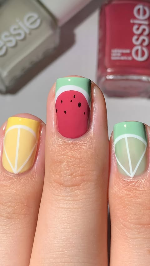 Instagram post by @abe.nailbabe for essie. Caption reads: [...] are you ready for spring yet?! #essiepartner....