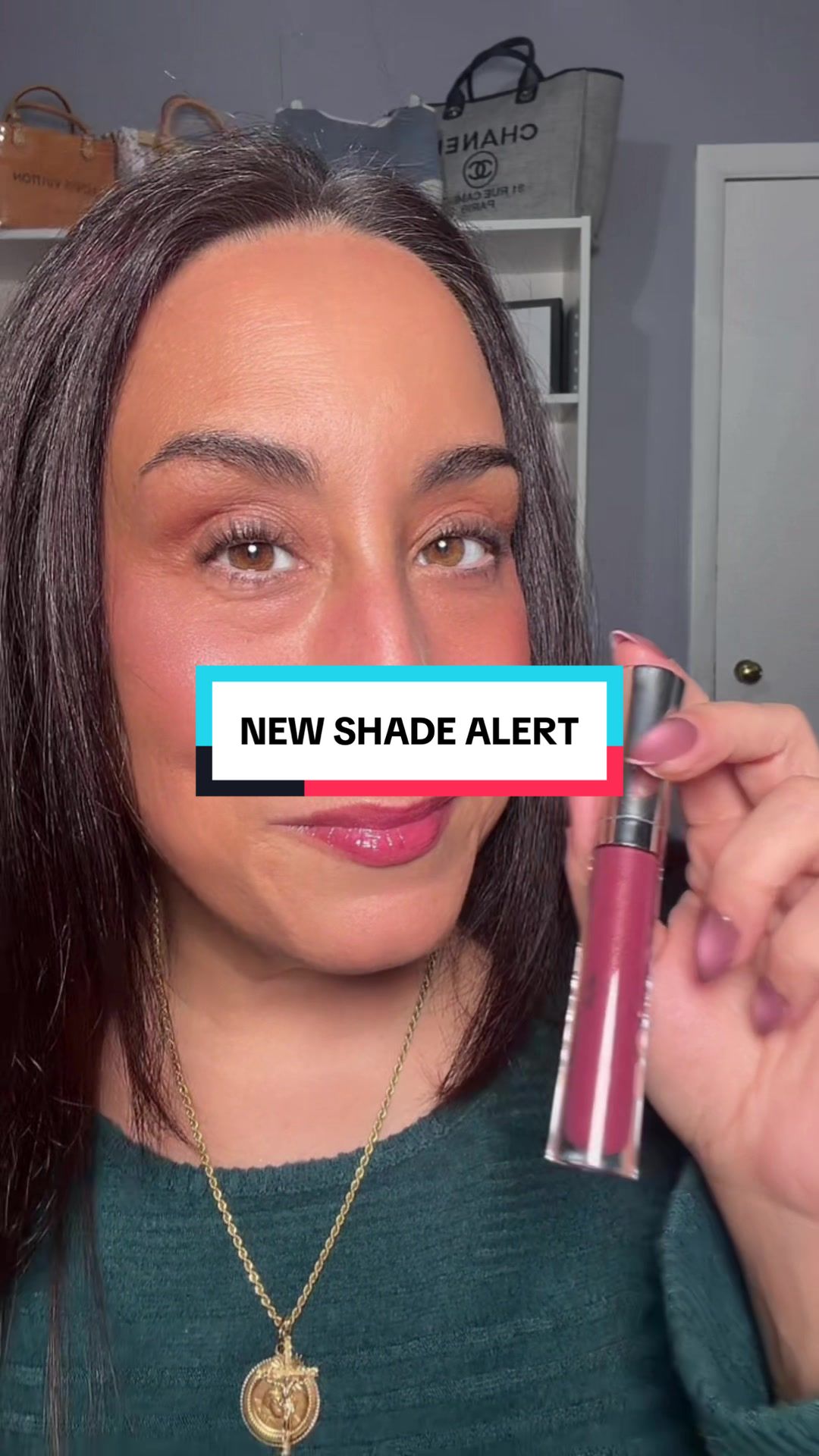 TikTok post by @djjencastle for BUXOM Cosmetics. Caption reads: What is your perfect Dolly Shade? @buxomcosmetics....