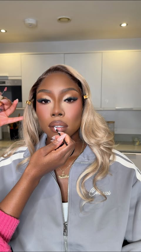 Instagram post by @itsmbeauty__ for First Aid Beauty. Caption reads: Let’s create a full glam look while still keeping....