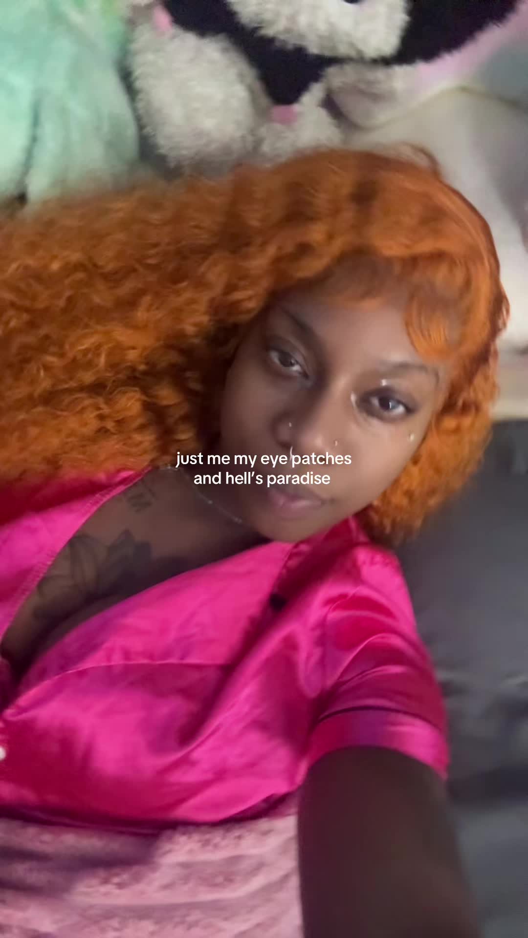 TikTok post by @prettyfaceetinkk for In My Eyes. Caption reads: @InMyEyes when your eyepatches cover your whole....