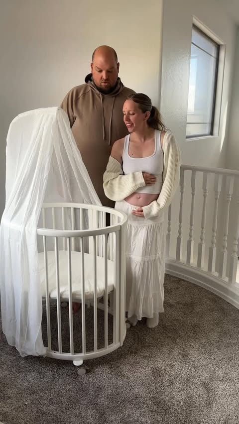 Instagram post by @carolynfultz for Stokke. Caption reads: [...] it’s all starting to feel real. 🤍 The....