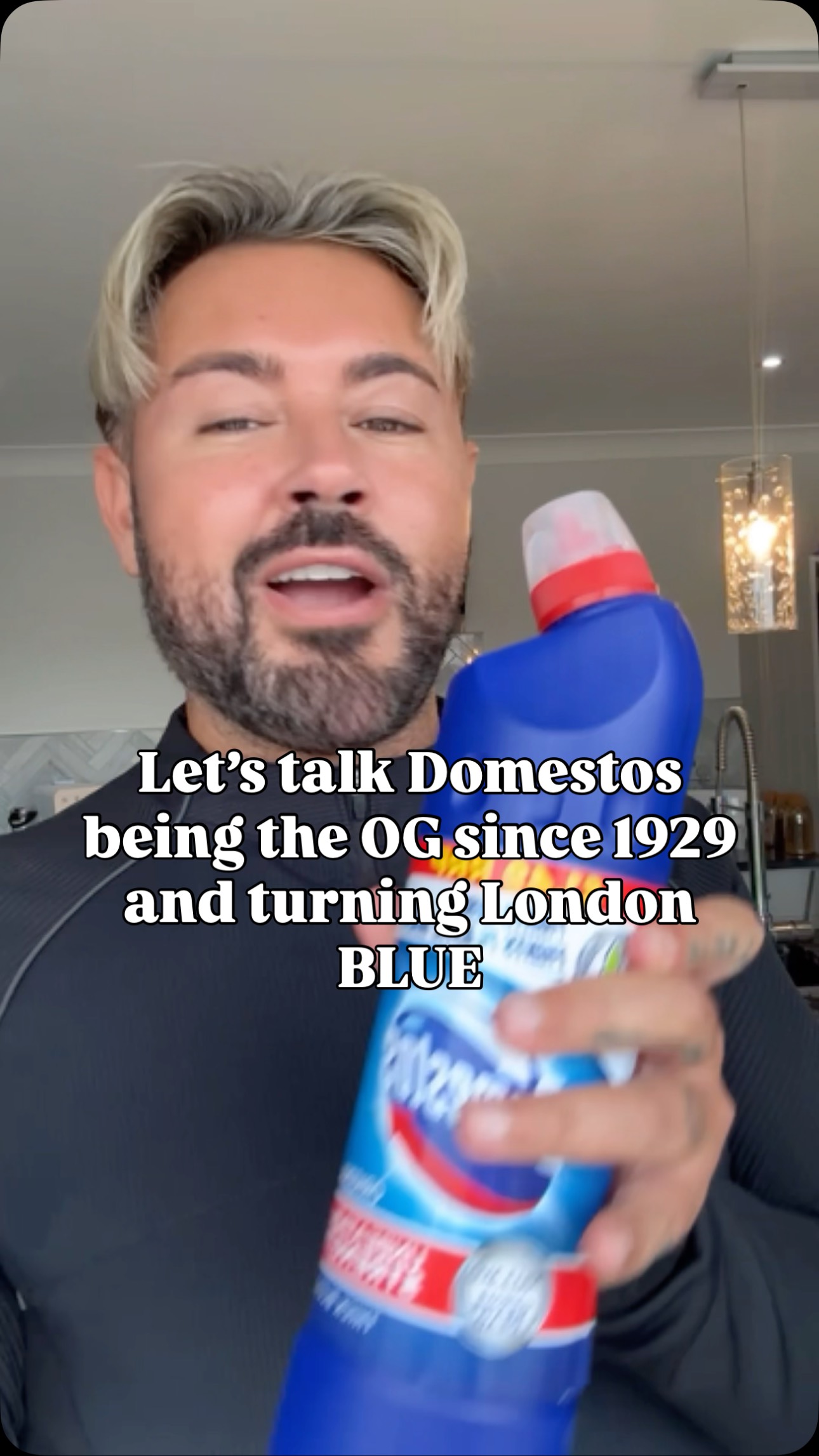 Instagram post by @mrdeanrowland for Domestos. Caption reads: To celebrate the original Domestos being the OG,....