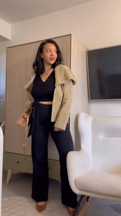 Instagram post by @phoebelourdes for NA-KD. Caption reads: Morning gang! let’s get dressed together. Going a....