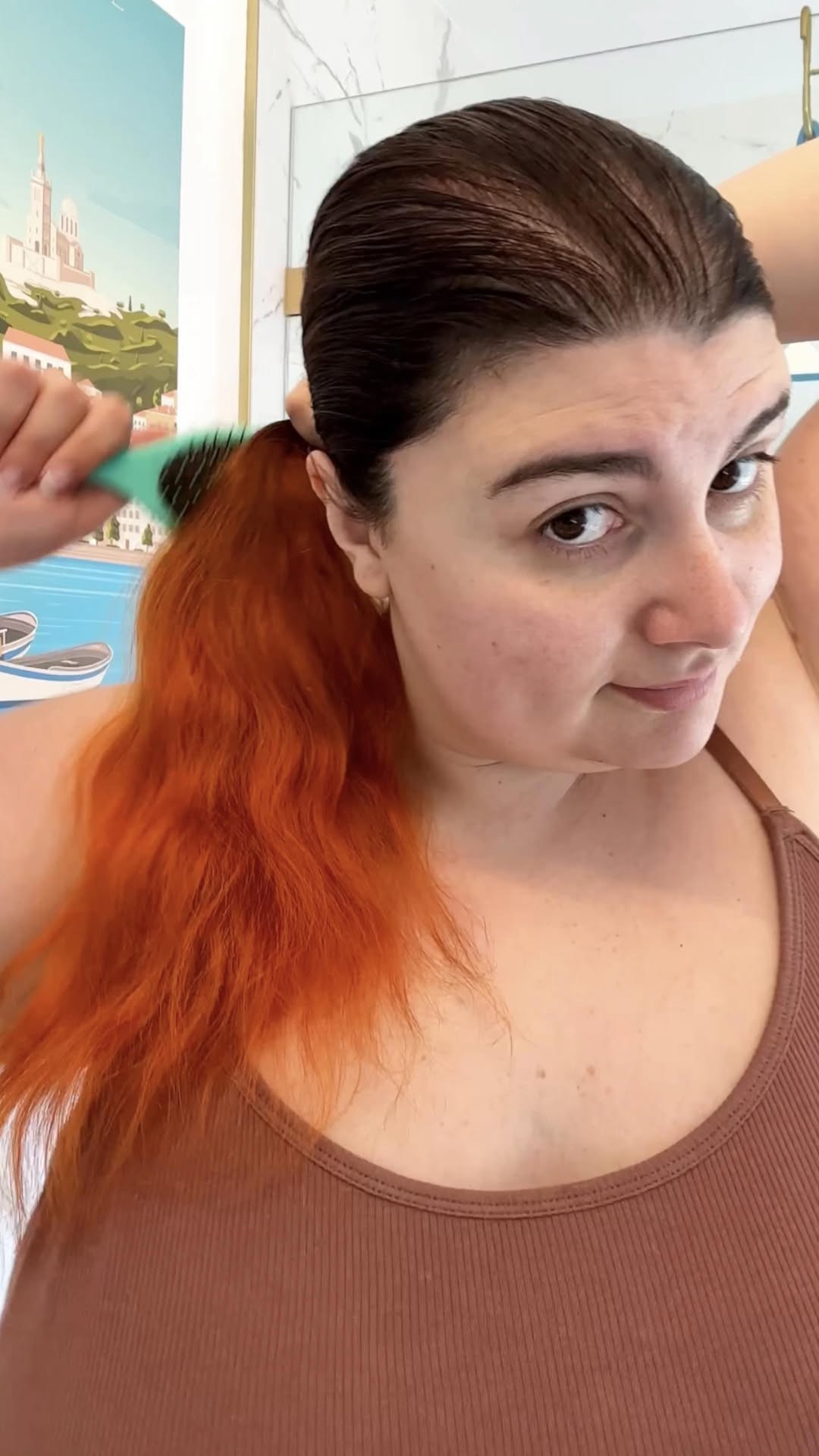 Instagram post by @manonmedwards for OVERTONECOLOR. Caption reads: 🧡 I have been using the @overtonecolor Ginger....