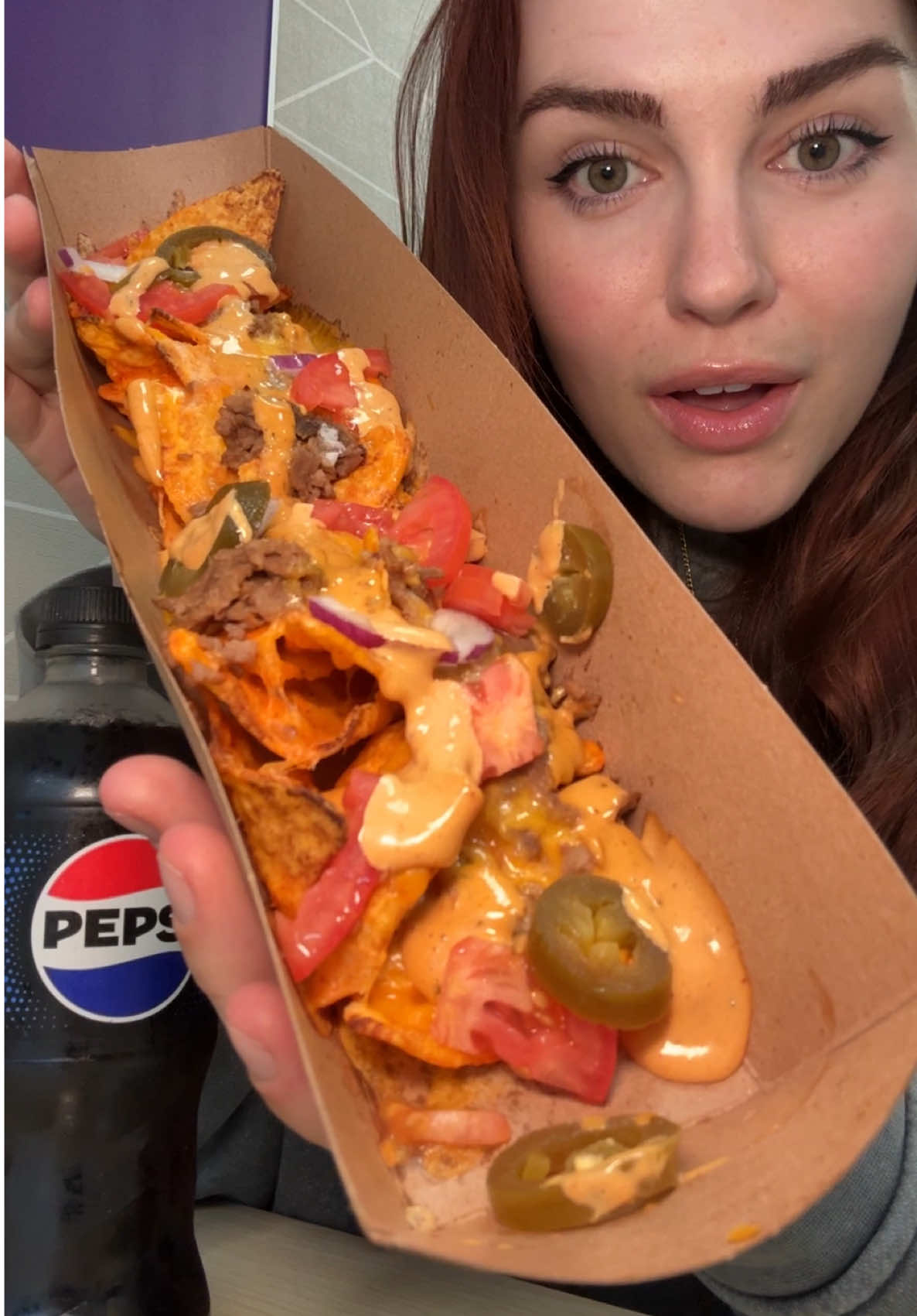 TikTok post by @karissaeats for Subway. Caption reads: #SubwayPartner Trying the new @Doritos Footlong....