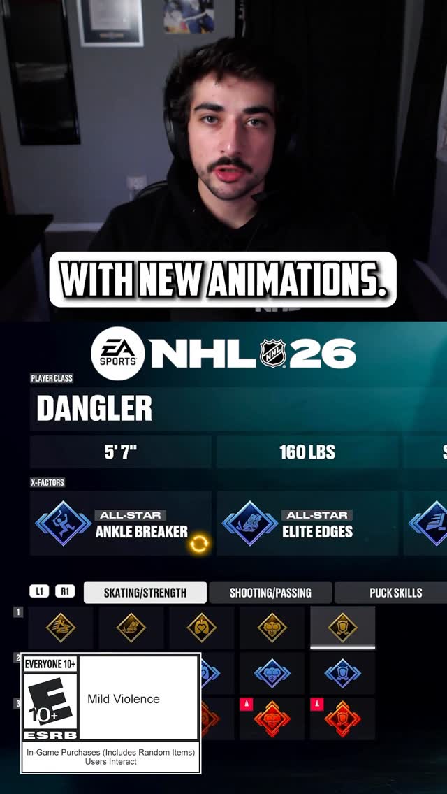 Instagram post by @carpigx for EA SPORTS NHL. Caption reads: [...] in NHL 26🏒🎮 🏷️ #nhl26 #ad #easportsnhl.
