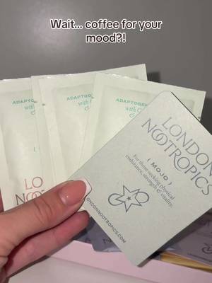 TikTok post by @lifeofelishaa for London Nootropics. Caption reads: @London Nootropics Coffee, but make it functional....