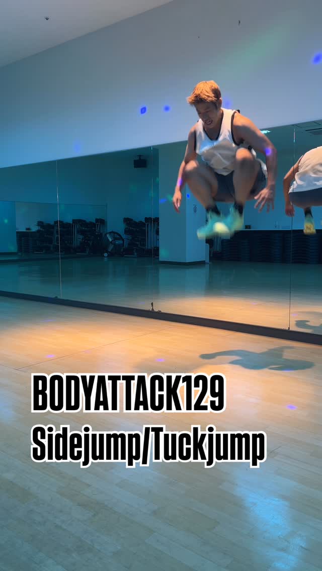 Instagram post by @1212r7 for LES MILLS. Caption reads: #bodyattack129

Track9/POWER
サイドステップジャンプ/タックジャンプ
S....