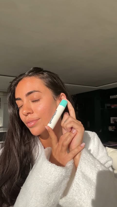 Instagram post by @rubyadler for Dermatica. Caption reads: [...] 6 weeks! All from using a personalised....