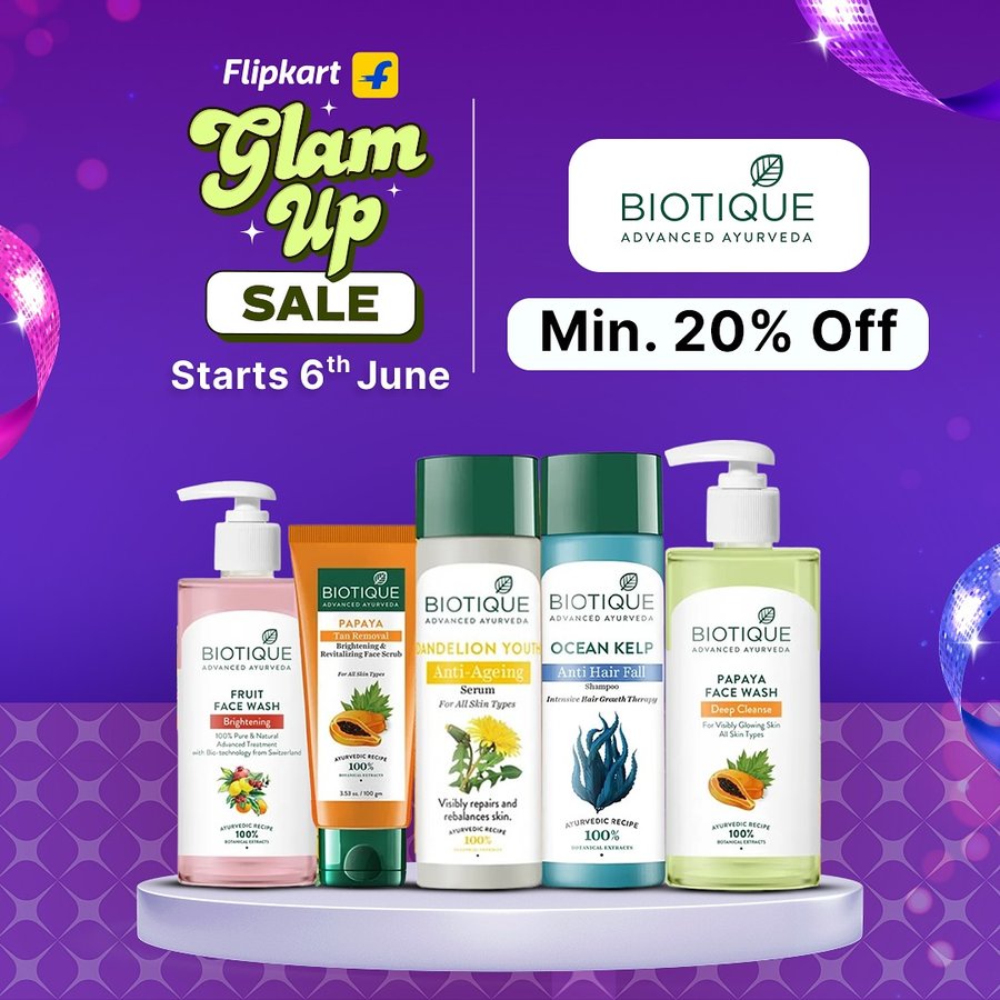 Instagram post by @jatinpratapofficial for Biotique. Caption reads: #Ad
• Go green, glow beautiful! 🌱 Biotique brings....