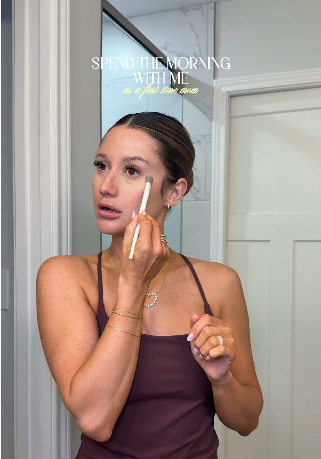 TikTok post by @darrahadams_ for Gimme Beauty. Caption reads: [...] @Melinda Maria Jewelry @BaubleBar @gimme....