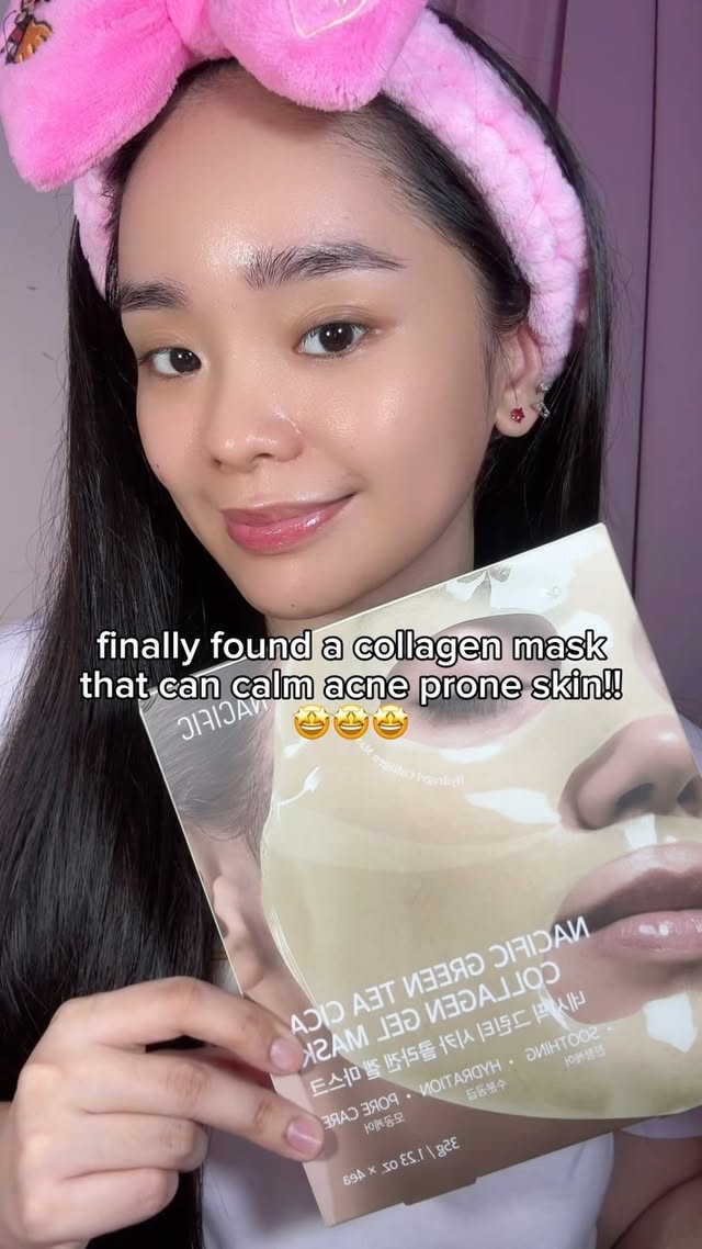 Instagram post by @kiyokochii_ for NACIFIC. Caption reads: [...] with this collagen gel mask 😌✨ its....