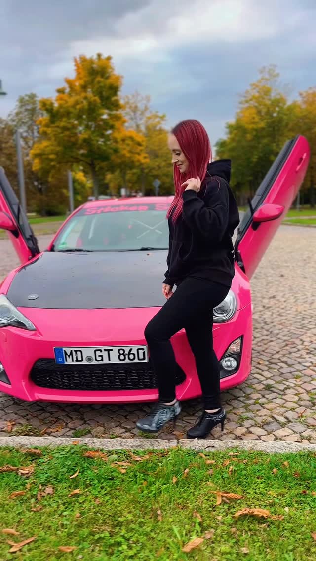 Instagram post by @smallwienerclub for GASOLINAS. Caption reads: Pink Car Vibes🩷🥰 • Save my posts to support me....