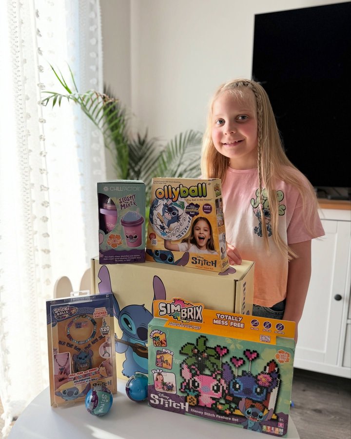 Instagram post by an influencer for Character Toys. Caption reads: New Stitch toys from @charactertoys have landed....